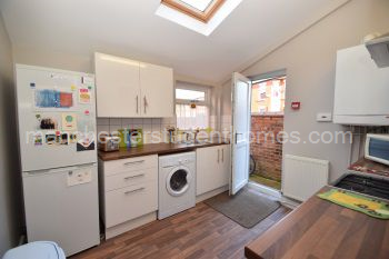 Kitchen with feature roof window
