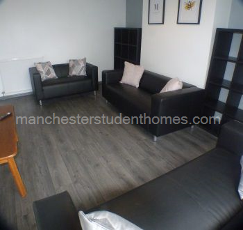 Shelving and a coffee table provided